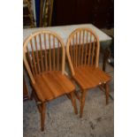 PAIR OF STICK BACK KITCHEN CHAIRS