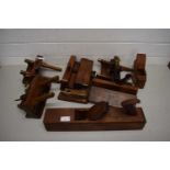 COLLECTION OF VARIOUS ANTIQUE WOODEN MOULDING PLANES AND OTHER WOODWORKING PLANES, SETS AND
