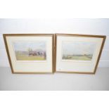 PAIR OF COLOURED PRINTS, NEWMARKET AND CHESTER RACECOURSES