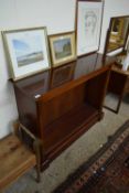 REPRODUCTION MAHOGANY VENEERED OPEN FRONT BOOK CASE CABINET 123 CM WIDE