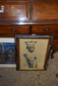 STUDY OF AFRICAN MOTHER AND CHILD INITIALLED "TC", FRAMED AND GLAZED