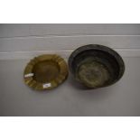 TWO FAR EASTERN BRASS BOWLS