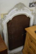 MIRROR IN CREAM PAINTED FRAME TOGETHER WITH A FURTHER CREAM PAINTED FRAME WITH CARVED DETAIL (2)