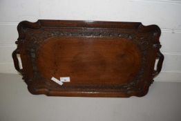 SOUTH EAST ASIAN CARVED HARDWOOD SERVING TRAY