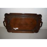 SOUTH EAST ASIAN CARVED HARDWOOD SERVING TRAY