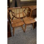 PAIR OF ERCOL STICK BACK CHAIRS