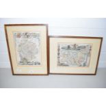 TWO FRAMED MAPS, SUFFOLK AND HEREFORDSHIRE