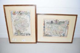 TWO FRAMED MAPS, SUFFOLK AND HEREFORDSHIRE
