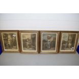 COLLECTION OF CRIES OF LONDON PRINTS IN GILT FINISH FRAMES