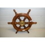 SMALL WOODEN SHIPS WHEEL