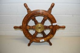 SMALL WOODEN SHIPS WHEEL