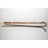 THREE ASSORTED VINTAGE WALKING STICKS