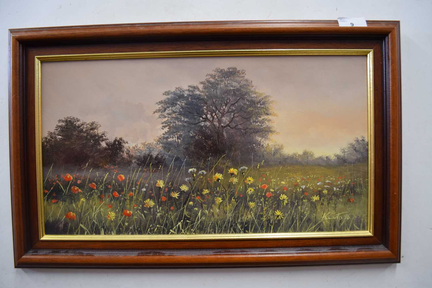 Kevin Curtis (British, 20th century), 'Summer Flowers', oil on board, signed and dated 96, 9.5x17. - Image 2 of 2