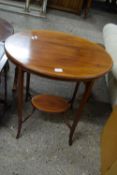 EDWARDIAN OVAL TOP MAHOGANY TABLE, 66 CM WIDE