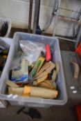 LARGE BOX OF VARIOUS GARAGE CLEARANCE ITEMS