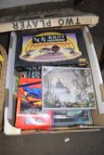ONE BOX OF VARIOUS GAMES AND JIGSAWS