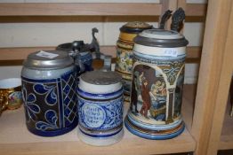 COLLECTION OF GERMAN BEER STEINS