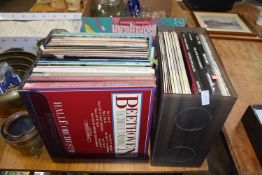 THREE PLASTIC CASES OF VARIOUS CLASSICAL RECORDS TO INCLUDE BEETHOVEN COMPLETE SYMPHONIES, ROYAL