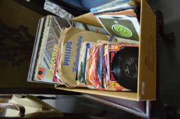 BOX OF VARIOUS ASSORTED RECORDS AND SINGLES