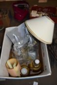 ONE BOX OF VARIOUS TABLE AND CEILING LIGHTS