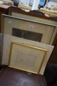 MIXED LOT: VARIOUS PRINTS OF ROSES AFTER REDOUTE, SMALL PENCIL SKETCH MARKED "SS EMPEROR" 1891, A