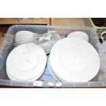 A QUANTITY OF WHITE CERAMIC CAKE STANDS BY ALCHEMY