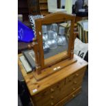 PINE FRAMED DRESSING TABLE MIRROR