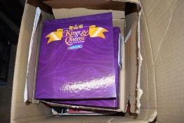ONE BOX OF HISTORY TODAY MAGAZINES, KINGS AND QUEENS OF ENGLAND FOLDERS ETC