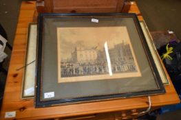 MIXED LOT: 19TH CENTURY COLOURED ENGRAVINGS AND OTHERS (3)