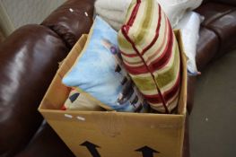 BOX OF ASSORTED CUSHIONS