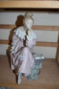 LLADRO MODEL OF A SEATED LADY