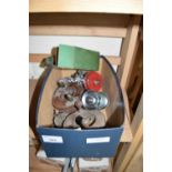 BOX OF VARIOUS ASSORTED FISHING REELS TO INCLUDE INTREPID SEA STREAK AND VARIOUS OTHERS
