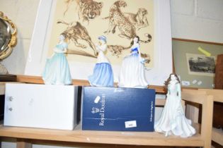 THREE ROYAL DOULTON FIGURINES AND ONE OTHER (4)