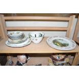 MIXED LOT: NEW CHELSEA TEA WARES AND FURTHER DECORATED PLATES