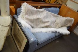 BLUE TWO SEATER SOFA
