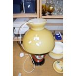 CERAMIC OIL LAMP WITH LATER CONVERSION TO ELECTRIC