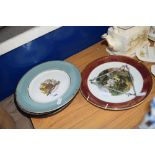 THREE VARIOUS DECORATED PLATES