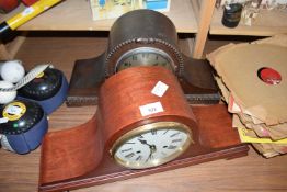 TWO DOME TOPPED MANTEL CLOCKS
