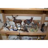 COLLECTION OF VARIOUS ASSORTED ANIMAL ORNAMENTS, FIGURINES ETC