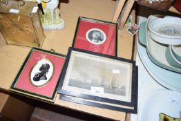 MIXED LOT: NAVY SILHOUETTE PICTURE BY PENNY FARTHING GALLERIES, NORFOLK GALLERIES LIMITED EDITION