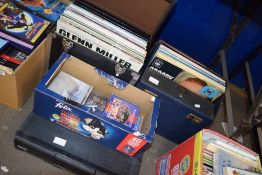 MIXED LOT: TWO CASES OF RECORDS, VARIOUS CD'S AND CASSETTES