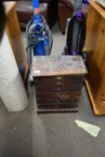 SMALL PINE TABLE TOP SIX DRAWER CHEST AND CONTENTS