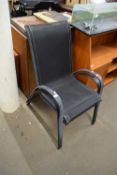 TWO METAL FRAMED CHAIRS