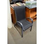 TWO METAL FRAMED CHAIRS