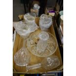 ONE BOX OF VARIOUS ASSORTED GLASS VASES, BOWLS ETC
