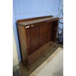 MAHOGANY OPEN FRONT BOOK CASE, 150 CM WIDE