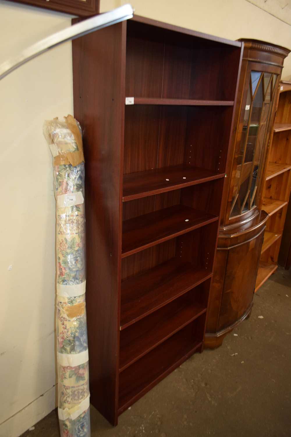 MAHOGANY EFFECT BOOKCASE CABINET