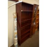 MAHOGANY EFFECT BOOKCASE CABINET