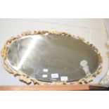 OVAL WALL MIRROR IN GILT FINISH FRAME
