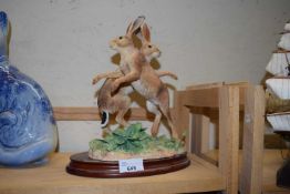 BORDER FINE ARTS MODEL MARCH HARES, MODEL NUMBER B1074, WITHOUT BOX, APPEARS IN UNDAMAGED CONDITION